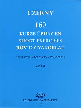 Illustration czerny op. 821 160 exercices courts