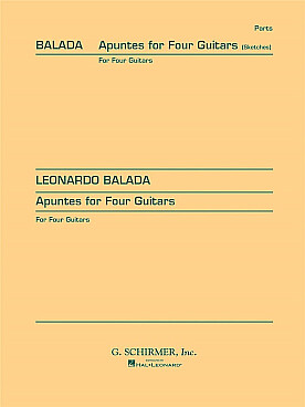 Illustration de Apuntes, 4 guitares