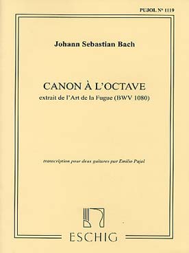 Illustration de Canon à l'octave de l'Art de la Fugue