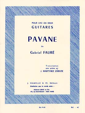 Illustration de Pavane op. 50 pour 1 ou 2 guitares (tr. Martinez-Zarate)