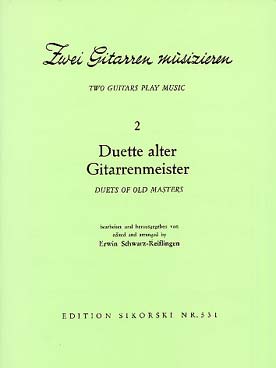 Illustration de Zwei Gitarren muzieren (pour 2 guitares) - Vol. 2 : Duos de maître anciens