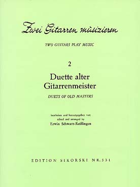 Illustration de Zwei Gitarren muzieren (pour 2 guitares) - Vol. 2 : Duos de maître anciens