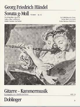 Illustration de Sonate op. 1/2 en sol m (tr. Scheit) (flûte à bec alto)