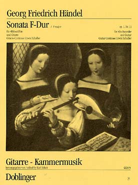 Illustration de Sonate op. 1/11 en fa M (tr. Scheit) (flûte à bec alto)