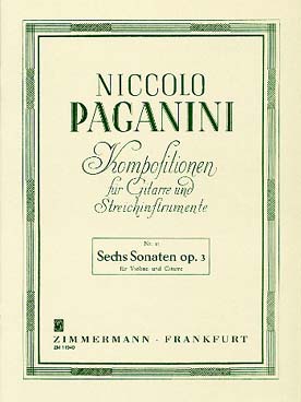 Illustration paganini sonates (6) op. 3