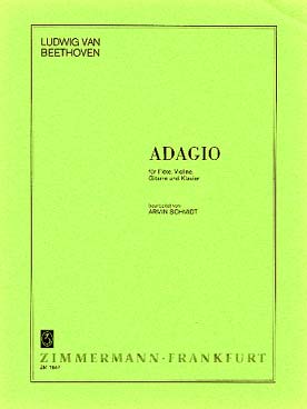 Illustration de Adagio pour flûte, violon, guitare et piano (tr. Schmidt)