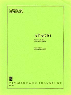 Illustration de Adagio pour flûte, violon, guitare et piano (tr. Schmidt)