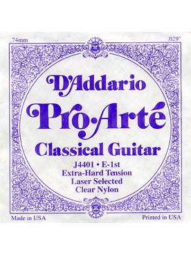 Illustration de CORDES D'ADDARIO J 44 (très fort tirant) - 1re (mi aiguë)