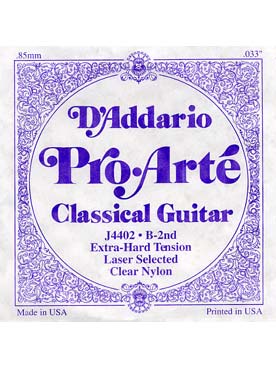 Illustration de CORDES D'ADDARIO J 44 (très fort tirant) - 2e (si)