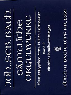 Illustration de Œuvre complète pour orgue (Breitkopf) - Vol. 9 : Chorals transcriptions
