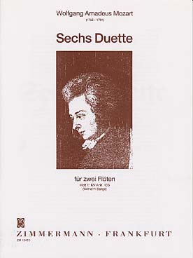 Illustration de 6 Duos - Cahier 1 : N° 1 à 3 KV 156