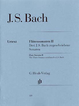 Illustration de Sonates flûte et clavecin (éd. Henle) - Vol. 2 : BWV 1033 en do M, 1031 en mi b M, 1020 en sol m