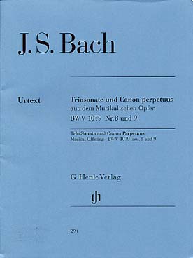 Illustration de Triosonate et canon de l'offrande musicale pour flûte, violon et continuo BWV 1079 N° 8 et 9