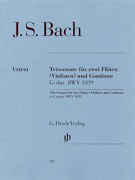 Illustration de Triosonate BWV 1039 en sol M pour 2 flûtes et basse continue