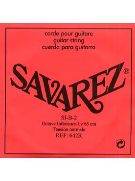 Illustration de CORDES SAVAREZ Guitare basse à l'octave (65 cm) - 2e (si)