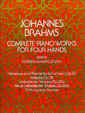 Illustration brahms oeuvre complete piano 4 mains