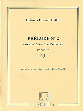 Illustration de 5 Préludes (tr. J. V. Brandao d'après les 5 préludes pour guitare) - N° 2 en mi M
