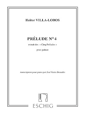 Illustration de 5 Préludes (tr. J. V. Brandao d'après les 5 préludes pour guitare) - N° 4 en mi m