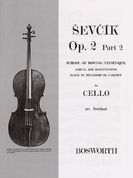 Illustration sevcik op. 2 ecole archet vol. 2 cello