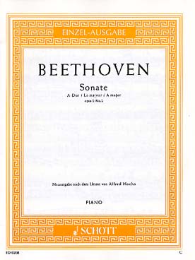 Illustration de Sonate N° 2 op. 2/2 en la M - éd. Schott Mainz