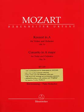 Illustration mozart concerto n°  5 k 219 en la maj