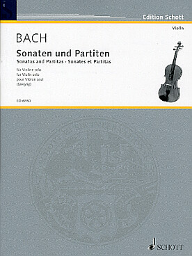 Illustration de 6 Sonates et Partitas BWV 1001 à 1006 - éd. Schott, rév. Szeryng