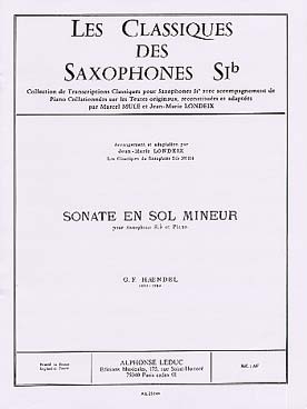 Illustration de Sonate en sol m (tr. Londeix, saxo si b)