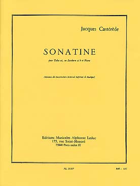 Illustration de Sonatine pour tuba ou trombone basse et piano