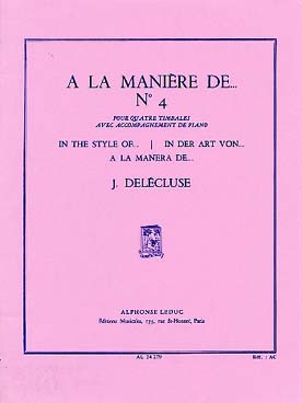 Illustration de A la manière de... - N° 4 : 4 timbales et piano