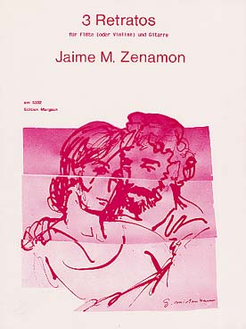 Illustration de 3 Retratos pour flûte ou violon et guitare