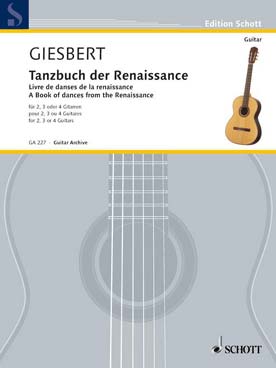 Illustration de ALBUM DE DANSES... de la renaissance pour 2, 3 & 4 guitares