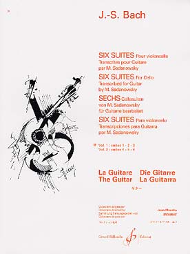 Illustration de 6 Suites pour violoncelle (Sadanowsky) - Vol. 1 : suites 1, 2, 3 BWV 1007-1009