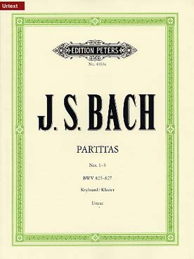 Illustration de Partitas (éd. Peters) - N° 1 à 3 BWV 825-827