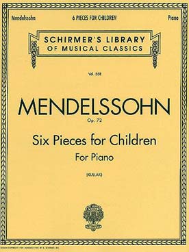 Illustration de Pièces pour enfants op. 72 - éd. Schirmer