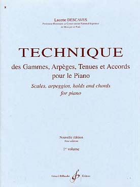 Illustration de Technique des gammes, arpèges et accords - Vol. 1