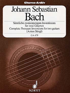 Illustration de Inventions à 2 voix BWV 772 à 786 (tr. Stingl)