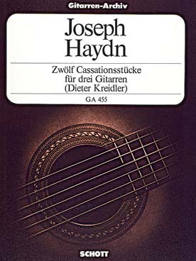 Illustration haydn cassations (12) pour 3 guitares