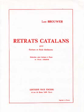 Illustration de Retrats catalans pour guitare et petit orchestre, réduction piano