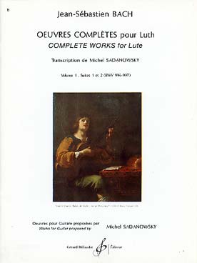 Illustration bach js oeuvre complete pour luth vol. 1