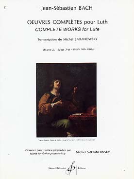 Illustration bach js oeuvre complete pour luth vol. 2