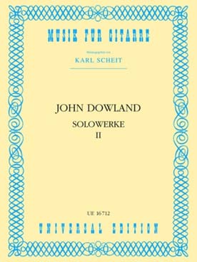 Illustration de Solowerke (tr. Scheit) - N° 2 : 16 pièces (Queen Elizabeth's galliard - What if a day - Melancholy galliard...)