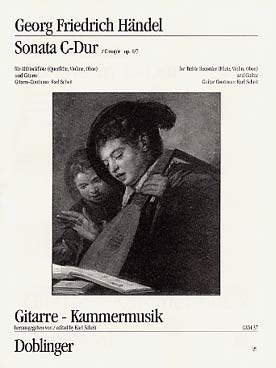 Illustration de Sonate en do M op. 1/7 (tr. Scheit) (flûte à bec alto)