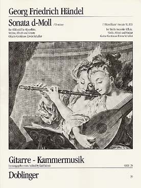 Illustration de Sonate en ré m (tr. Schaller)