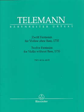 Illustration de 12 Fantaisies TWV 40:14-25 pour violon sans basse