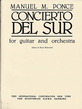 Illustration de Concerto del sur pour guitare et orchestre, réduction piano