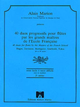 Illustration de DUOS PROGRESSIFS par les grands maîtres de l'École française (sél. Marion) - Vol. 2 : 40 Duos