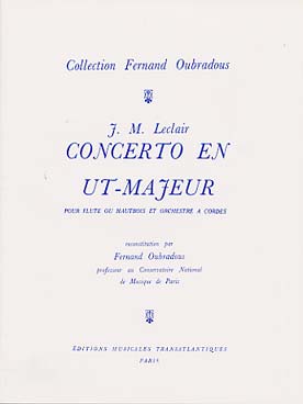 Illustration de Concerto op. 7/3 en do M, réd. piano - éd. Transatlantiques (rév. Oubradous)