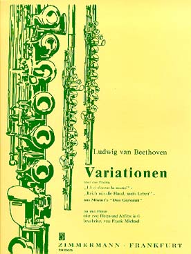 Illustration de Variations sur le thème "La ci darem la mano" de Mozart, pour 3 flûtes ou 2 flûtes et 1 flûte en sol