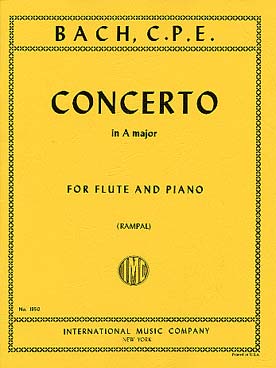 Illustration bach cpe concerto en la m flute/piano
