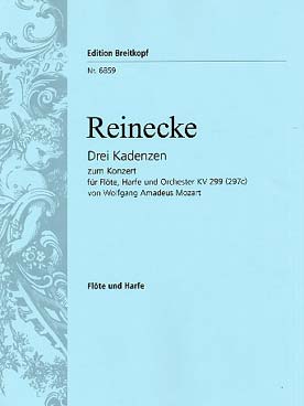 Illustration de 3 Cadences du Concerto K 299 en do M pour flûte et harpe